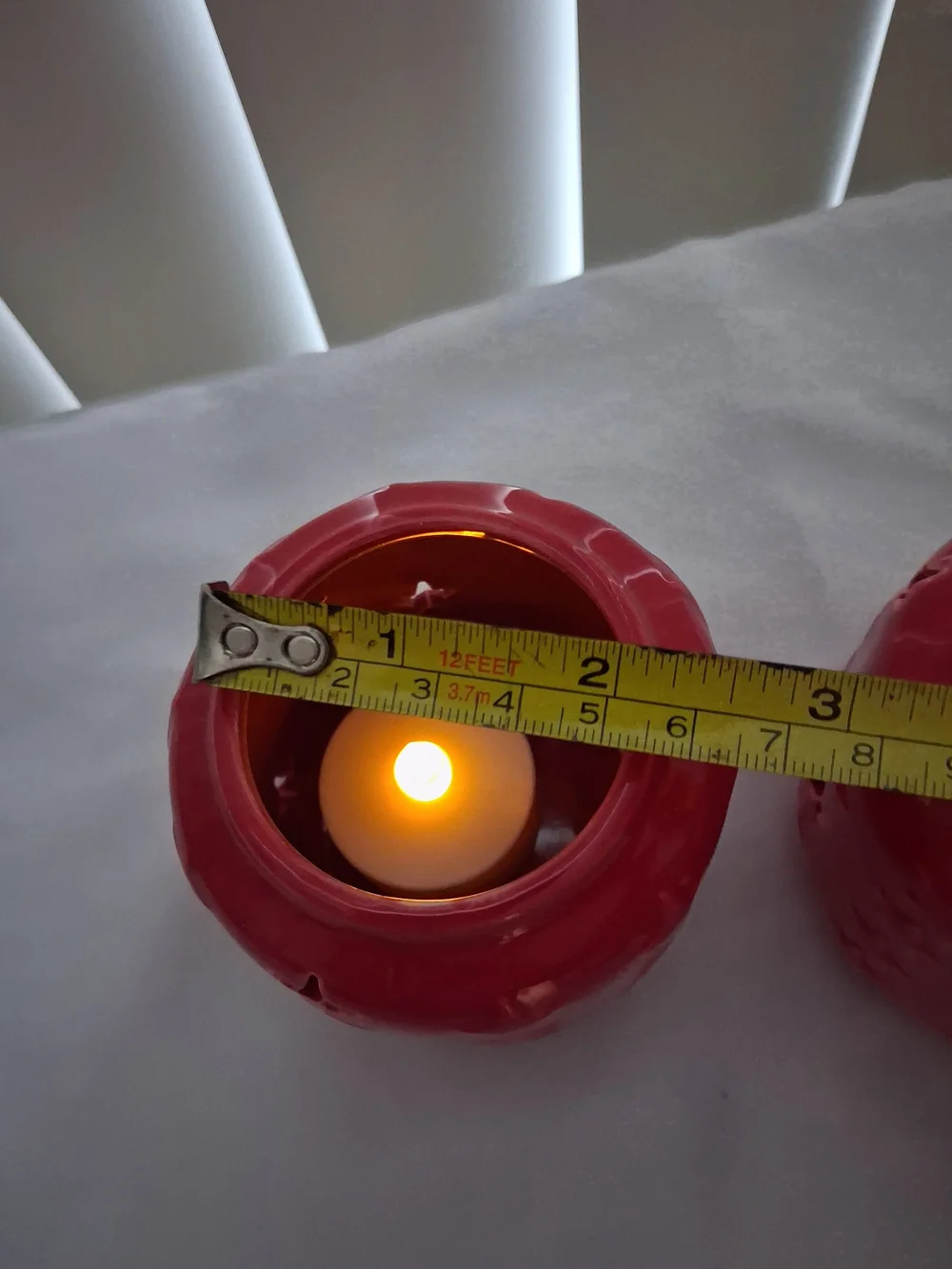 Red Ceramic Tea Light Holders - Home Accents Stars